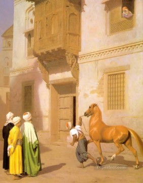 ジャン・レオン・ジェローム Painting - カイリーンの馬商人 ギリシャ アラビアン オリエンタリズム ジャン レオン ジェローム